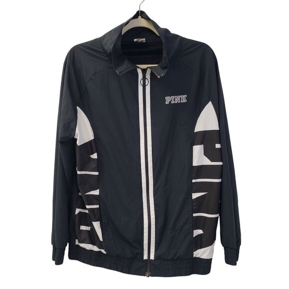 PINK Victoria's Secret Signature Windbreaker Track Jacket Size XS/S - Picture 1 of 6